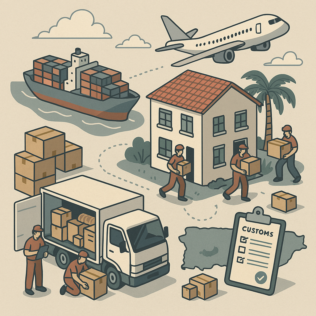 International movers handling shipment in Puerto Rico